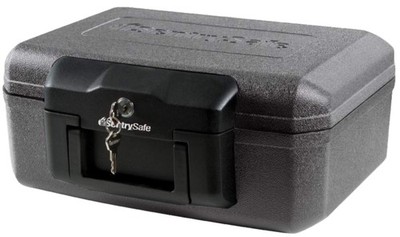Fireproof Safe with Key Lock, Chest Lock Box for Home or Travel Secures Money...
