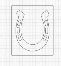 Horse Shoe Mylar Stencil Art Airbrush Durable Reusable -L377