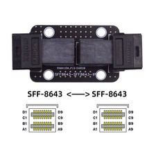Cablecy PCI-Express 4.0 Mini SAS HD SFF-8643 to SFF-8643 PCBA Coupler Adapter