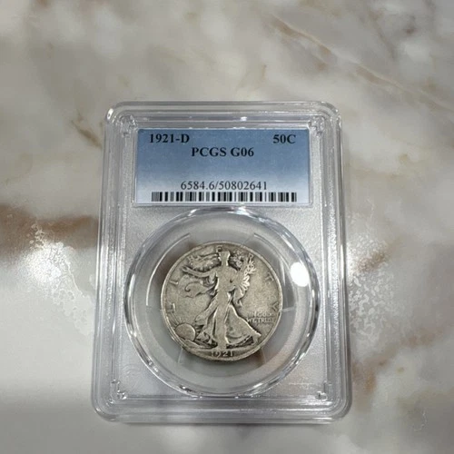 1921-D Liberty Walking Half Dollar PCGS G06 Silver Business Strike