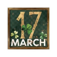 2D Wooden Sign St. Patrick's Day March 17 Clover Wall Art Paintings Ideal Gift