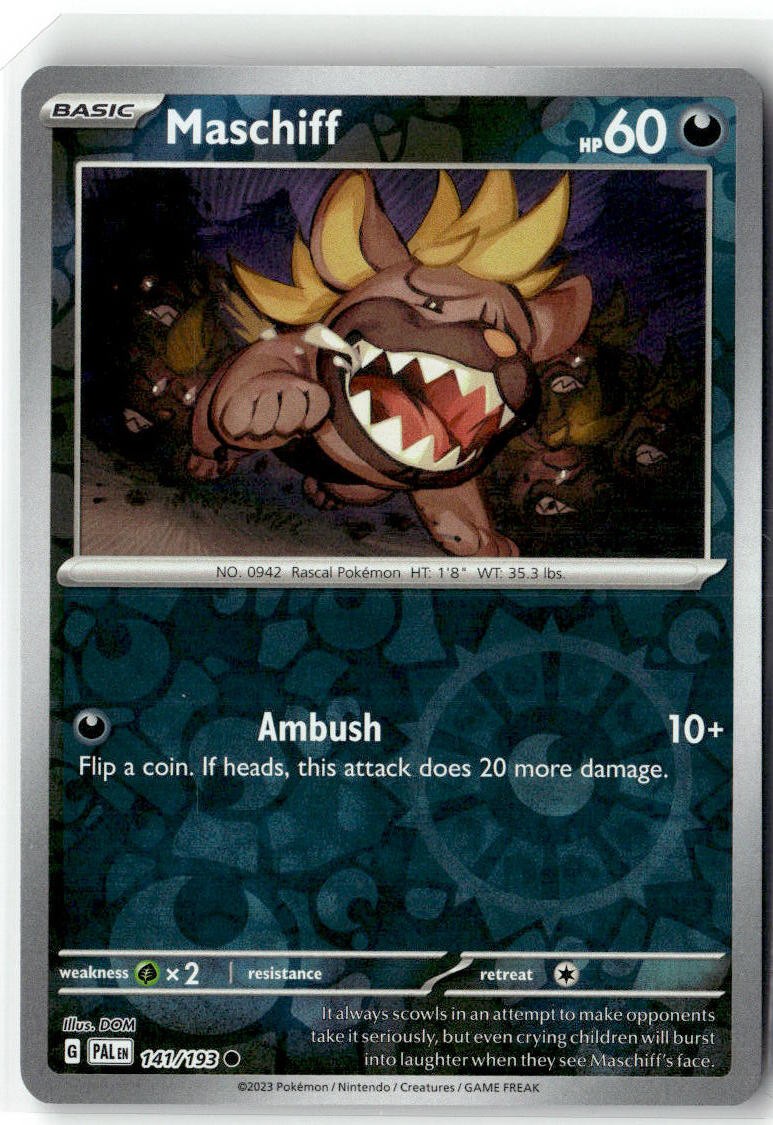 Maschiff 062/091 Common Paldean Fates Pokemon Reverse Holo NM/M