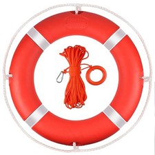 Life Ring, 23"/28" Boat Safety Throw Rings, Life Preserver Ring with Bracket ...