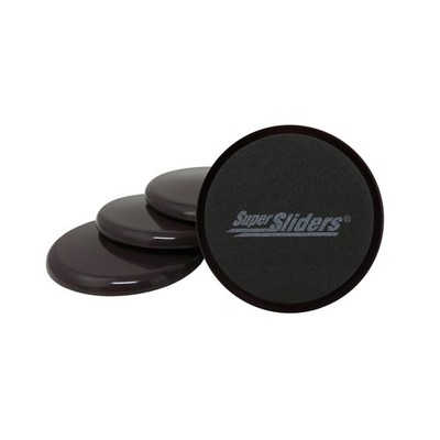 Super Sliders 3 1/2'' Round Reusable Furniture for Carpet - Brown 