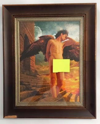 BORIS VALLEJO Signed Print ''Angel of the City''  12'' x 15''