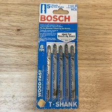 Bosch 5 Pack T-Shank Jig Saw Blades T101D Clean Cuts Wood PVC 5-6 TPI Jigsaw