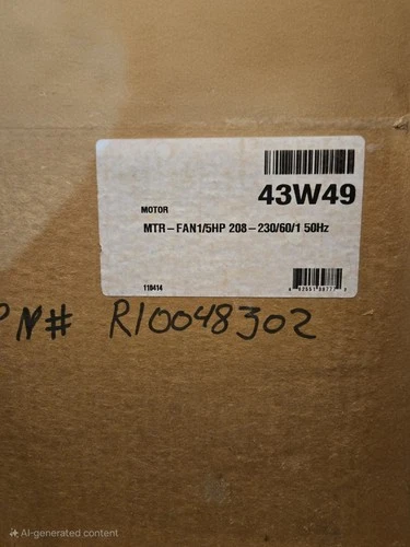 OEM Lennox Armstrong Ducane 1/5 HP FAN MOTOR Replaces 100483-02 / 43W49