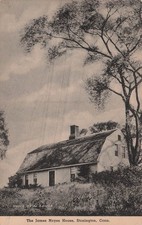 James Noyes House Stonington MISPRINT CT Newbury Massachusetts Vtg Postcard I60