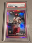 2024 Topps Chrome - Jayden Daniels COMMANDERS Rookie Pink Refractor #201 - PSA 8