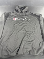Vintage Men  s Champion Performance Black Logo Hoodie 3XL