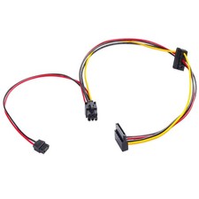 ATX 6Pin to Dual SATA 15Pin  SATA 6Pin Adapter Extension Cable for Mechanical H