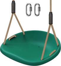 Plastic Swing Seat, Non Slip Tree Swing Replacement with Adjustable Rope and 2 C