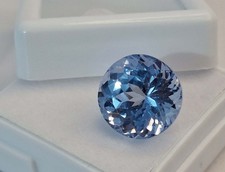 Natural Blue Aquamarine 7-9 Ct Shape Round Cut Certified Loose Gemstone RK470