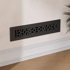 Black Heat Air Grille Cast Victorian Registers Wall Mount Vent Renovators Supply