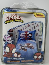 Spidey And His Amazing Friends Toddler 4 Piece Comforter Bed Set B25