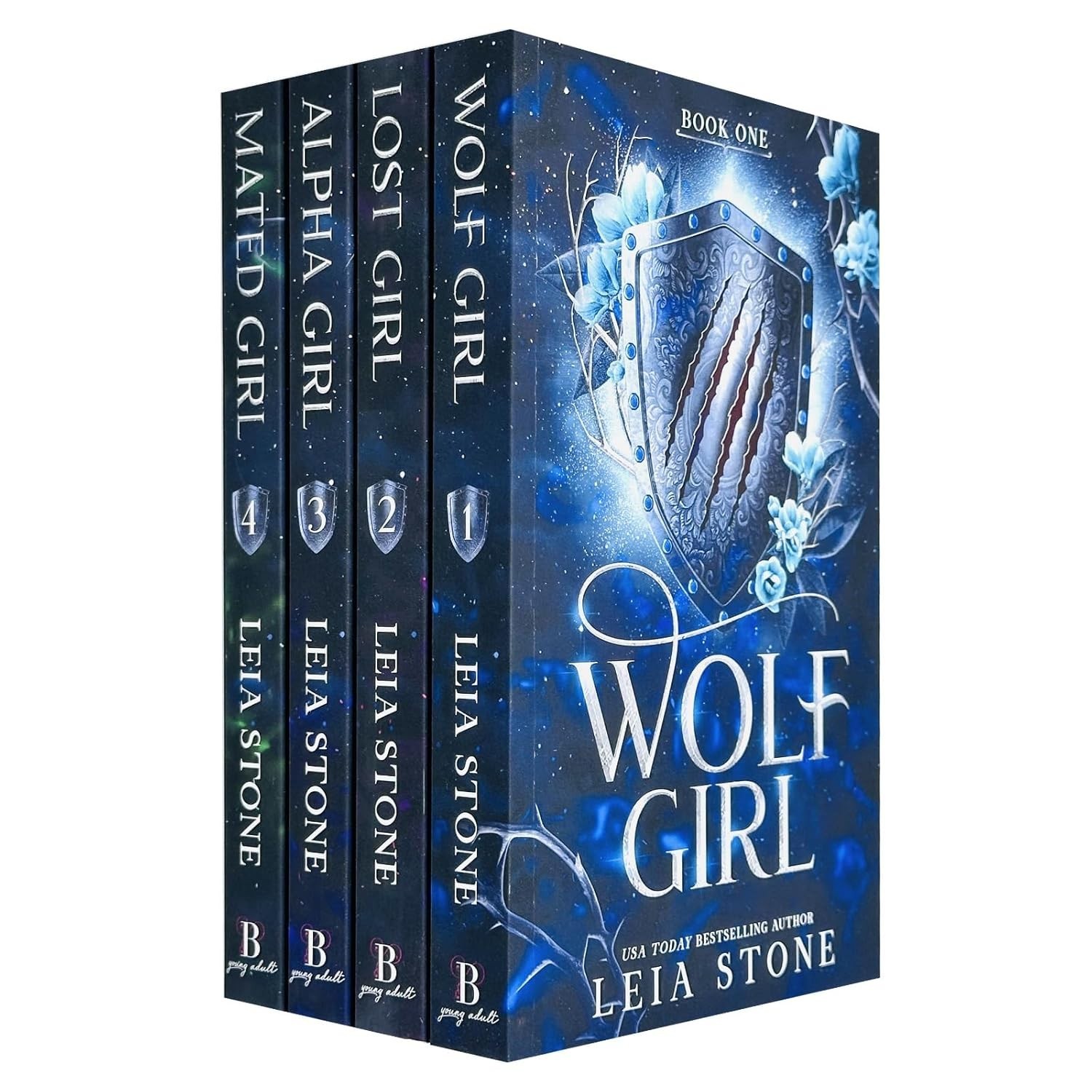 Wolf Girl Series 4 Books Collection Set By Leia Stone Wolf Girl, Lost Girl, Alph