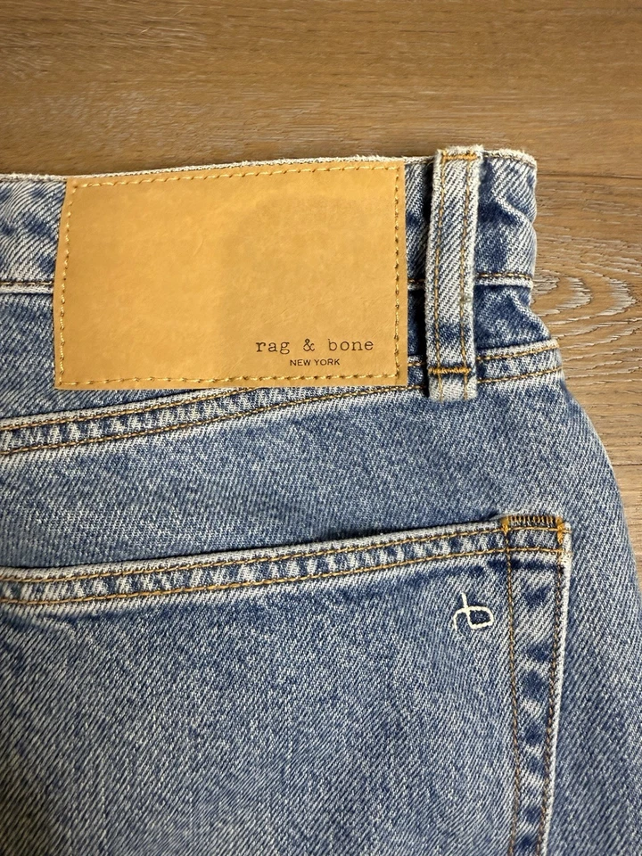 RAG & BONE ROSA MID-RISE FLARE JEANS Womens 29 Light Wash  Wide Leg BOHO - Image 4 of 4