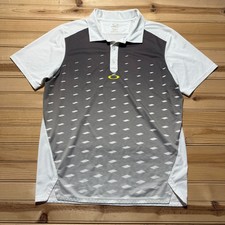 Oakley C1 Gradient Diamond Geometric Hydrolix Regular Fit Golf Polo Shirt Medium