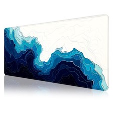 31.5 x 11.9 in Gaming Mouse Pad, Sea Beach Ocean Waves, Long XXL Waterproof