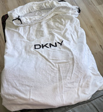 D.K.N.Y Used Black White Tote Bag Original Du...