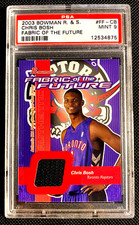 PSA 9 MINT 2003 ROOKIE CHRIS BOSH BOWMAN FABRIC OF THE FUTURE G3143