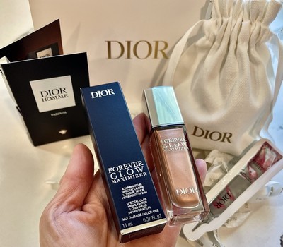 Dior Beauty New 4PcSet Forever Glow Illuminator - Peachy/Canvas Bag +2 Samples