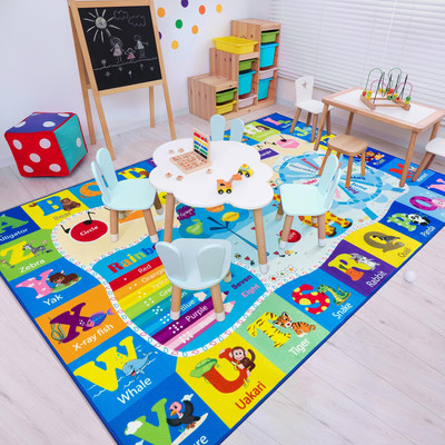 Playroom Rug Daycare Kids Rug 3x5 Educational and Fun Nursery Rug with ABC