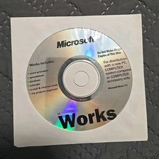 Microsoft Works 7.0 2002 CD Gently Used See Pictures