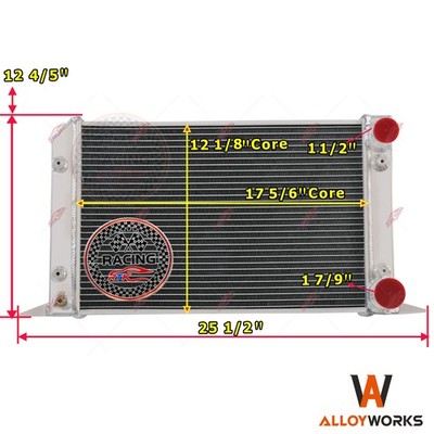 Double Pass 3 Row Aluminum Radiator For VW Scirocco Pro Stock Style