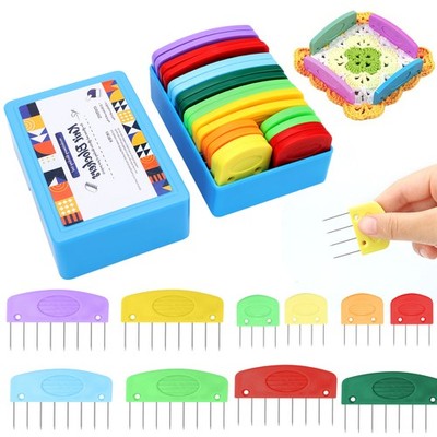 20X Rainbow Knit Blocker Pins Combs Kit for Blocking Mats Knitting Crochet Tool