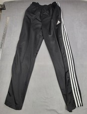 Vintage Adidas 3-Stripe Tricot Track Pants Mens Med Zip Pockets Lightweight