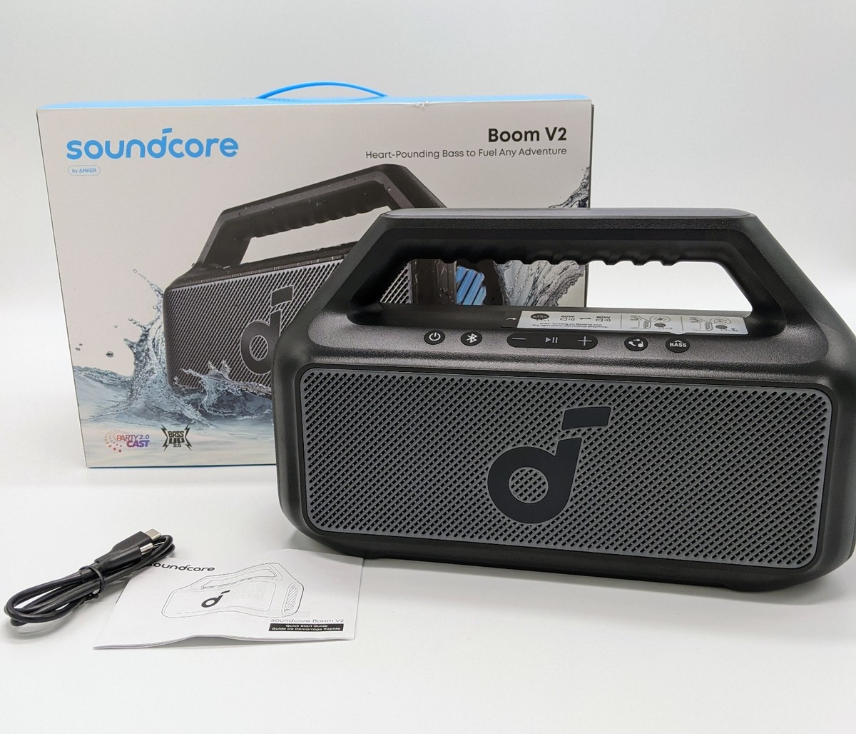 Anker Soundcore Boom 2 Wireless Bluetooth Speaker Black A3138 | eBay