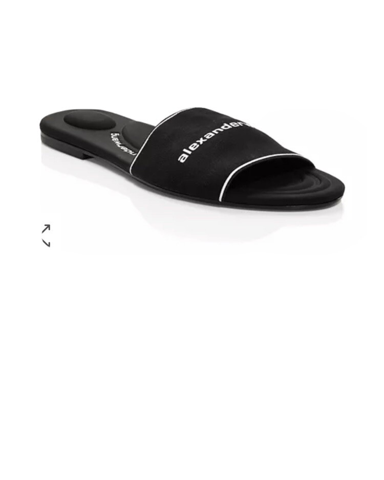 【送料 関税込】 ALEXANDERWANG LOGO SLIDE SANDALS ALEXANDER WANG Women's Kyra Logo Stretch Slide Sandals | eBay