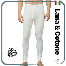 Calzamaglia da uomo in lana e cotone mutande boxer invernale termica gamba lunga
