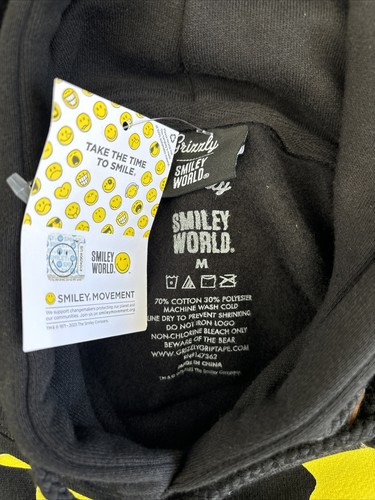 Felpa con cappuccio Grizzly Grip Tape Smiley World Colab nera media prezzo al pubblico consigliato $78 - Foto 5 di 7