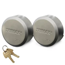 	Trimax THP2XL - Trailer Door Lock 2 Pack Keyed Alike - Shackleless Puck Lock	