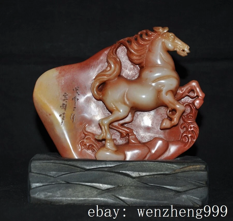 马寿山石主中国风雕像、雕像| eBay