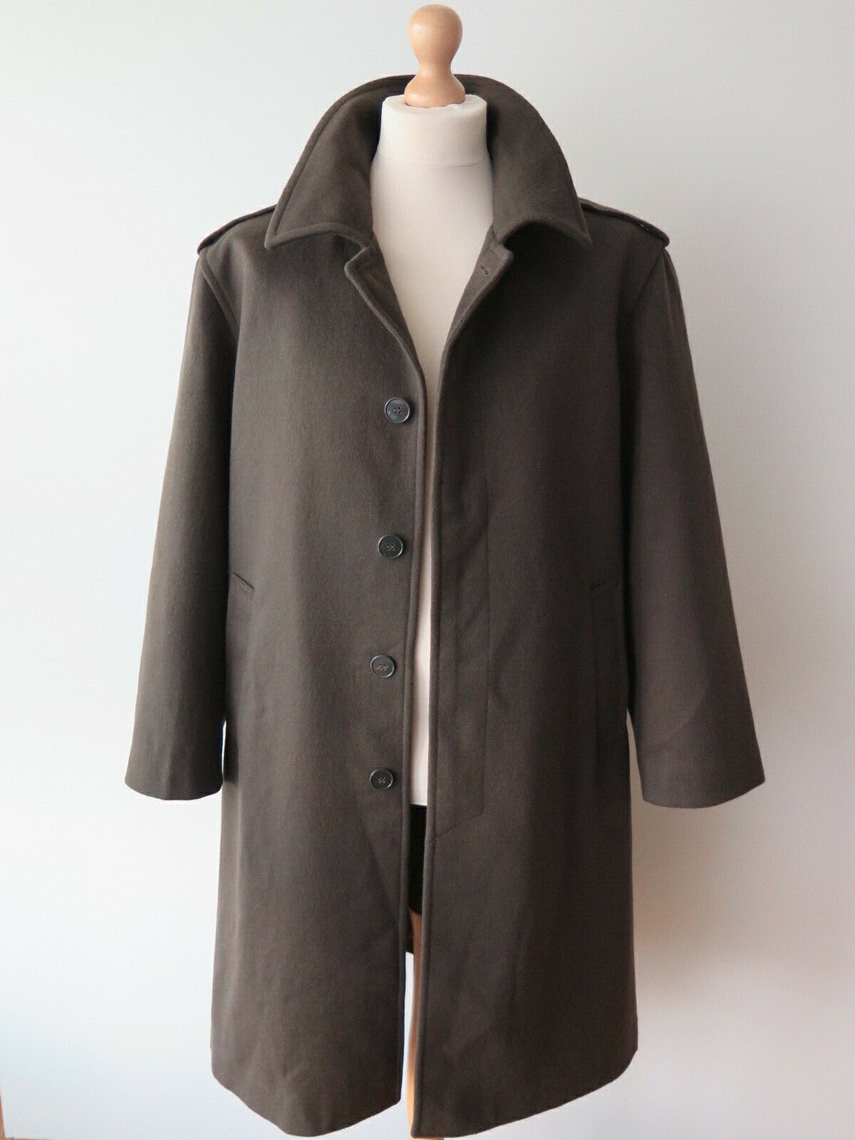 ALTRA Cappotto invernale lungo MAGECO Villefranche 1991 Francia lana militare loden taglia M NUOVO