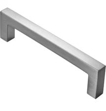 TUNNY 10 Pack Square Solid Cabinet Handles-3"/76mm Screw Spacing Shiny Nickel