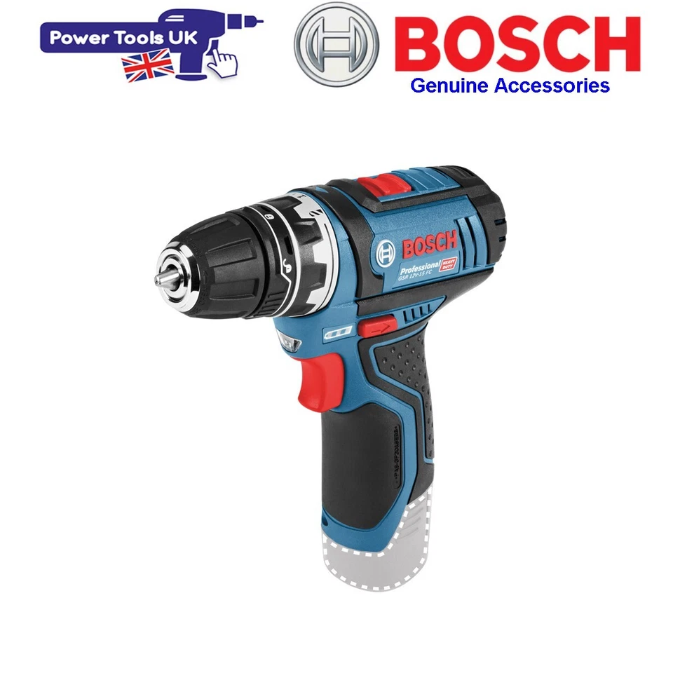 Bosch GSR12V-15FCN + GFA12B Chuck, 12v Drill Driver Body Only FlexClick - Image 2 of 4