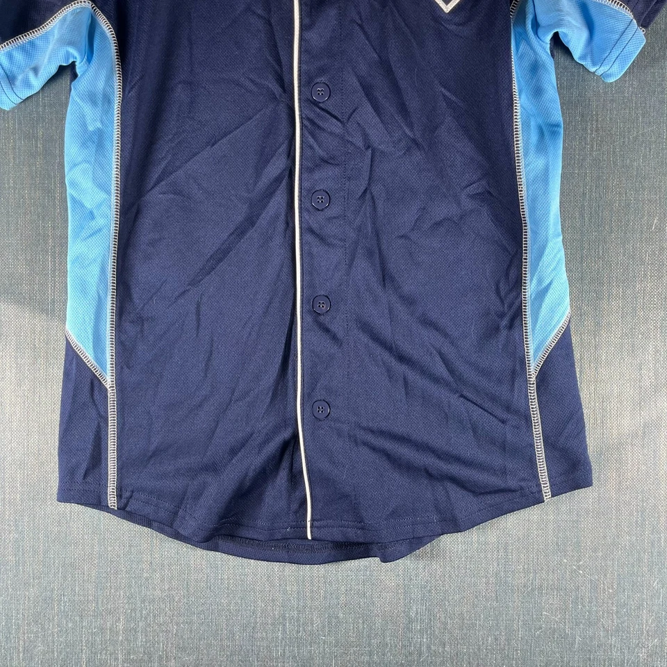 Majestic MLB Boy Jersey Blue Tampa Bay Rays Evan Longoria Size L 14-16 Polyester - Image 3 of 4