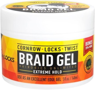 All Day Locks Braid Gel (5 oz) UK-Verkäufer