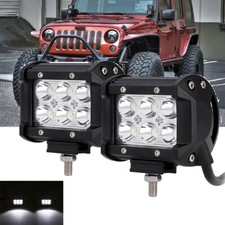 For Jeep Wrangler Jk Cj Yj Tj Xj 4inch 18w Led Work Light Bar Pods Driving Lamp