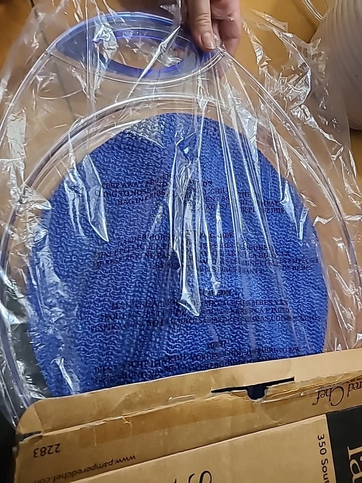 NEW NIB  Pampered Chef Serving Tray 2283  Original Box Blue Large Charcuterie - Image 3 of 3