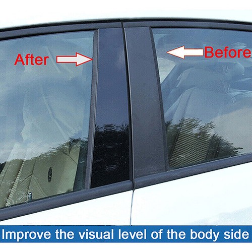 For Toyota Yaris Ativ 2017-2022 10pcs Black Pillar Post Window Door Cover Trim - Picture 10 of 12