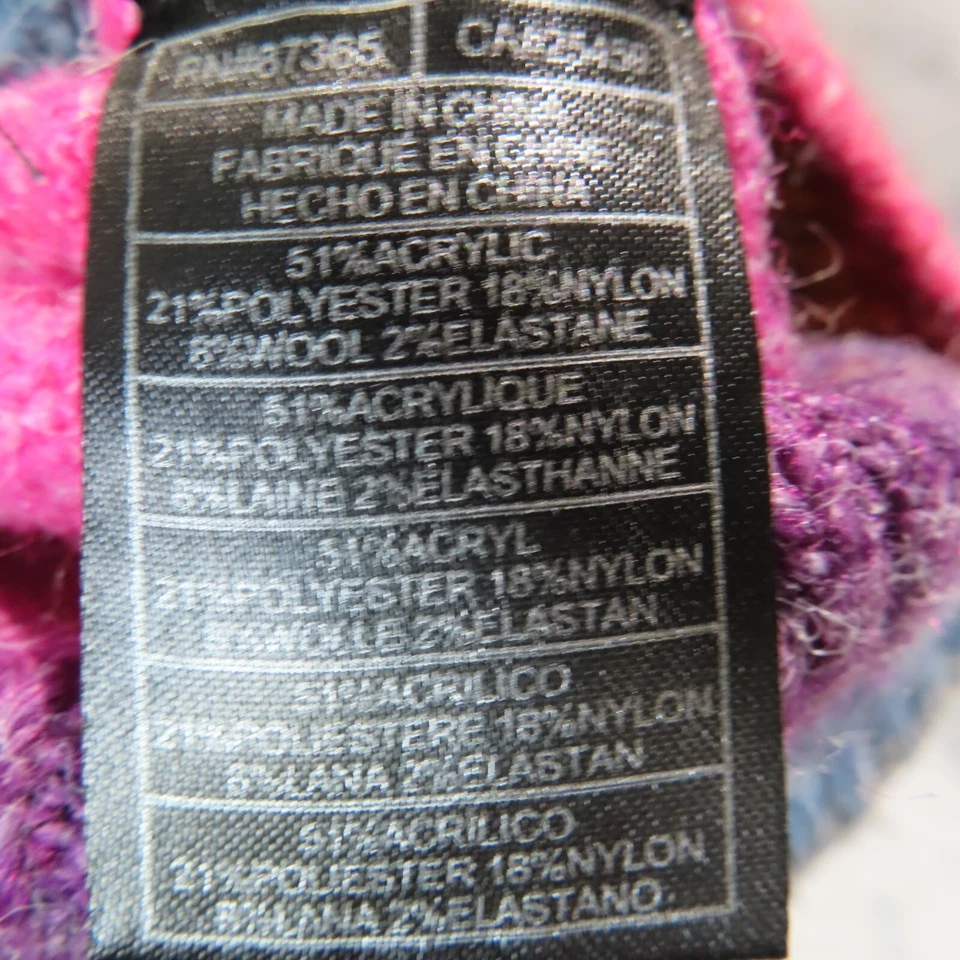 Suéter BB DAKOTA Mujer Mediano Naranja Rosa Púrpura Azul Rayas Mezcla de Lana Tejido Foto 3 de 4