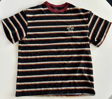 New Coachella 2023 Striped Shirt Sz L Made In California 100% Recycled Cotton