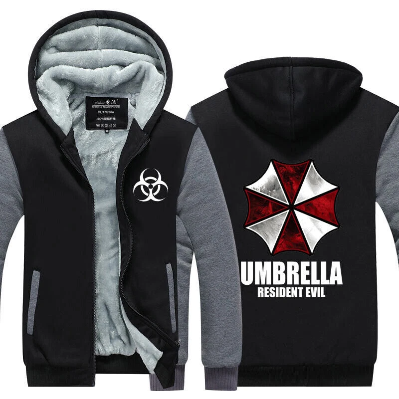Resident Evil Mens 3D Sweater Coat Warm Zipper Hoodie Fleece Jacket Coat Tops - Picture 1 of 13