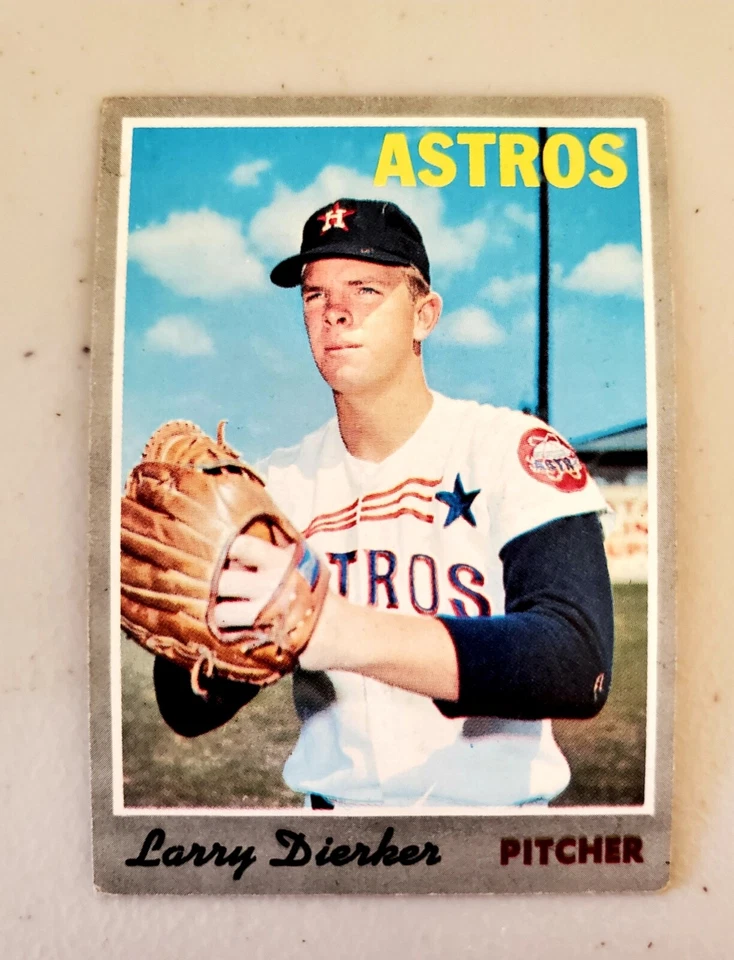 Lote de 9 tarjetas de colección 1970 Topps Houston Astros Joe Pepitone, Larry Dierker Foto 2 de 4
