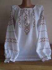 Ukrainian Hand Embroidered Women's Blouse, Size - XL, homespun Linen, Ukraine
